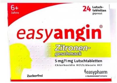 قرص مکیدنی ایزی انجین برای رفع التهاب و عفونت گلو 
24 قرص مکیدنی باطعم لیمو
(easyangin® 5mg/1mg)