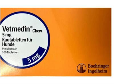 VETMEDIN®  HUNDE  CHEW KTBL 5MG
100قرص جویدنی