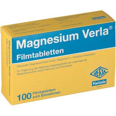 قرص روکش دار منیزیم ورلا
 100 عددی
(Magnesium Verla ®-filmtabletten 100 st)