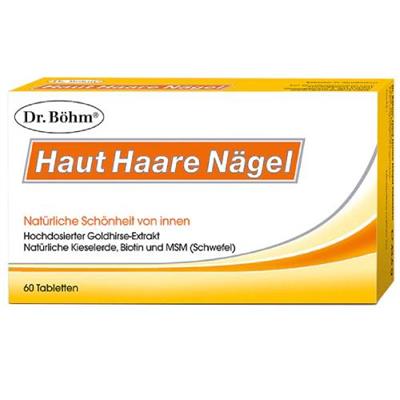 قرص زیبایی پوست، مو و ناخن
60 قرص
(Dr. Böhm® Haut Haare Nägel)