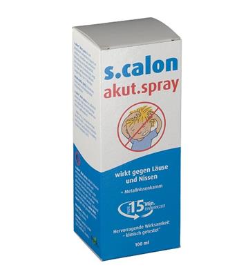 اسپری ضد شپش مخصوص کودکان همراه با شانه حاوی نیترات
100 میلی لیتر
(S.Calon AKUT Spray ® mit Nissenkamm)