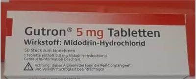 GUTRON® TBL 5MG
Wirkstoff : Midodrin-Hydrochlorid
50عددی