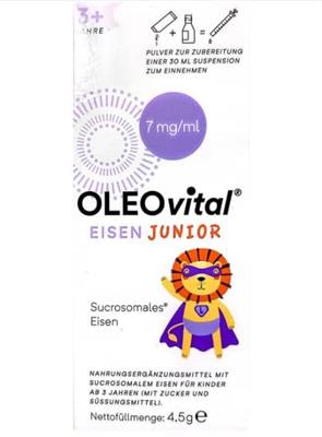 OLEO vital ® 7mg/ml
EISEN JUNIOR
قطره آهن برای کودکان