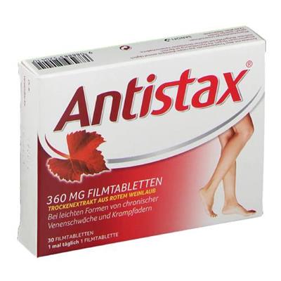 قرص گیاهی واریس آنتیس تاکس
30قرص روکش دار
(Antistax® 360 mg Filmtabletten )