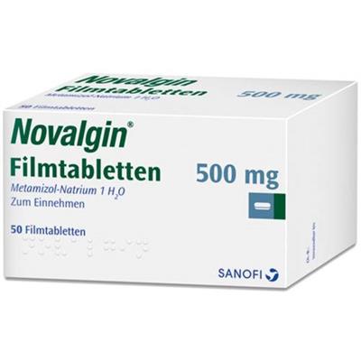 مسکن قوی نووالجین 500 میلی گرم
50 عدد قرص
(Novalgin Filmtabletten 500- 50 Tab)
Metamizol-Natrium 1 H2O