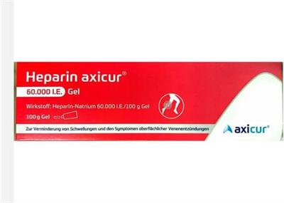 Heparin axicur ®60000
Wirkstoff: Heparin_Natrium60000
I.E/100g100 Gel