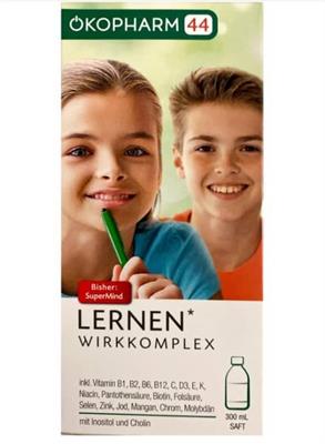 شربت افزایش حافظه و تمرکز برای کودکان سوپر مایند
300 میلی لیتر
(Super Mind kinder-300 ml saft / Okopharm)