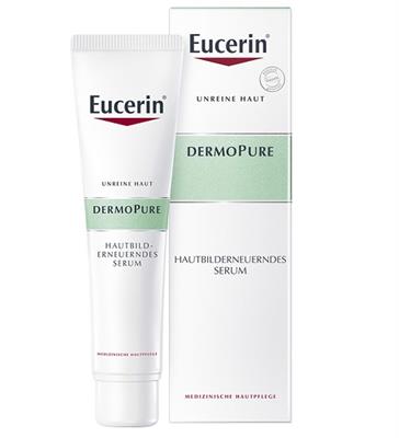 سرم ترمیم کننده پوست های جوش دار و لکه دار درمو پیور
40 میلی لیتر
(Eucerin® DermoPURE Hautbilderneuerndes Serum)