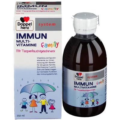 شربت مولتی ویتامین خانواده ایمیون مولتی ویتامین
250 میلی لیتر
(Doppelherz® system IMMUN Multivitamine family)