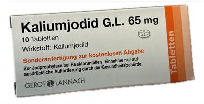 KALIUMJODID G.L. ® TBL 65MG
Wirkstoff: Kaliumjodid
10عددی