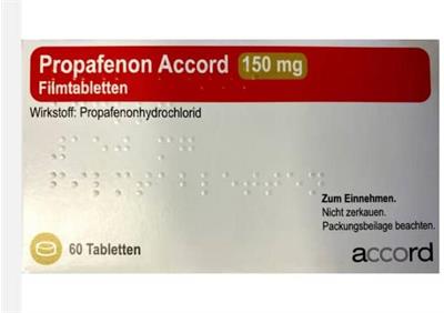 PROPAFENON ®ACC FTBL 150MG
Wirkstoff: Propafenonhydrochlorid
60عددی