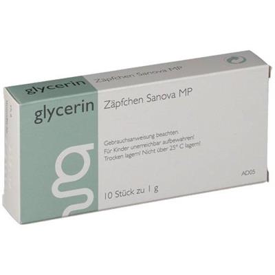 شیاف گلیسیرین برای یبوست
10 عدد
(glycerin Zäpfchen Sanova MP 1 g)