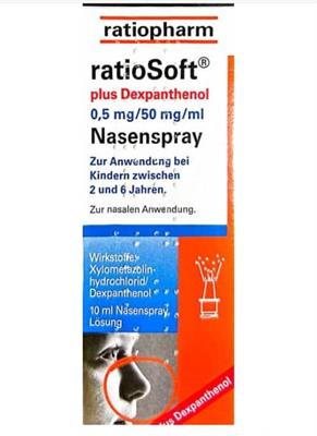RATIOSOFT NA-SPRAY +DEXP.0,5 mg/50mg/ml
Wirkstoff:Xyiometazolin