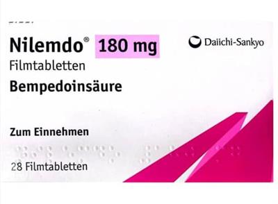 Nilemdo ® FTBL180mg 
28عددی
ماده  موثره (Bempedon Acid)اسید بمپدون
پایین آورنده چربی خون است.
