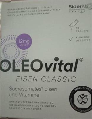 oleovital
30عددی 
EISEN CLASSIC
12mgdirekt
Sucrosomales* Eisen und Vitamine