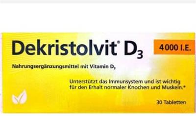 DEKRISTOLVIT ® D3  TBL 4000I.E
VITAMIN D3
30عددی