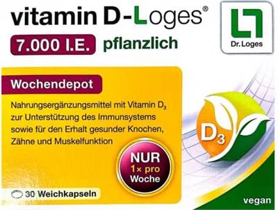 Vitamin D- Loges ®7.000 I.E KPS D3
30کپسول
