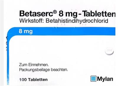 BETASERC®  8MG  TBL 
Wirkstoff: Betahistindihydrochlorid
100عددی
(Betaserc-8mg-100Tabletten-Mylan)