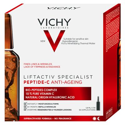 آمپول کلاژن ساز و رفع چین و چروک صورت
10 عدد
VICHY LIFTACTIV SPECIALIST Peptide-C Anti-Aging Ampullen