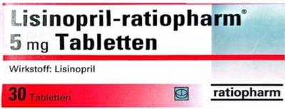 LISINOPRIL® RTP TBL  5MG
Wirkstoff :Lisinopril
30عددی