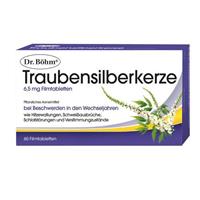 قرص کاهش گرگرفتگی دکتر بوهم
60 قرص
(Dr. Böhm® Traubensilberkerze 6,5 mg Filmtabletten)