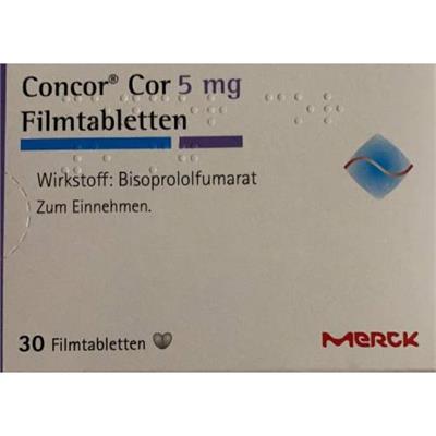 کنکور 5 میلی گرم - بیزوپرولول
30 قرص روکشدار
(Concor ® cor 5 mg- 30 filmtab)