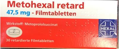 متوهگزال 47.5 میلی گرم
Wirkstoff : Metoprololsuccinat
30 عدد قرص روکشدار
(Metohexal ®-47.5 mg)