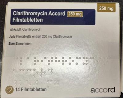 CLARITHROMYCIN® ACC FTBL 250MG
Wirkstoff :Clarithromycin
14عددی