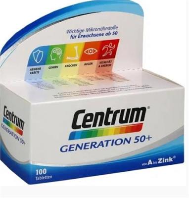 مولتی ویتامن سنتروم همراه با 
(Centrum ®  GENERATION  50+  A  -Zink)
100عددی
