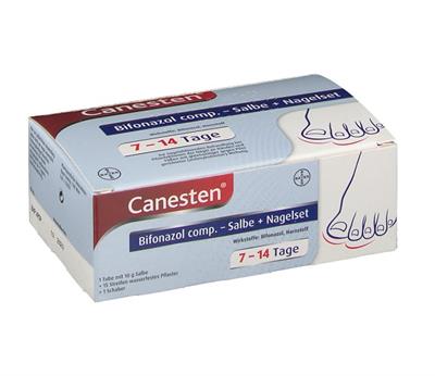 پماد درمان کننده قارچ ناخن کانستن
یک پماد 10 گرمی + 15 عدد چسب ضد آب+ یک سوهان ناخن برای تراشیدن قارچ های مرده
(Canesten® Bifonazol comp. Salbe + Nagelset)
