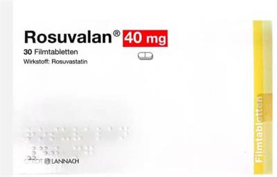 Rosuvalan ® LANA FTBL  40mg
Wirkstoff:Rosuvastatin
30عددی