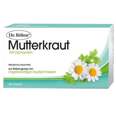 کپسول گل مینا برای میگرن
60 کپسول
(Dr. Böhm® Mutterkraut 100 mg/60 kapsulen)