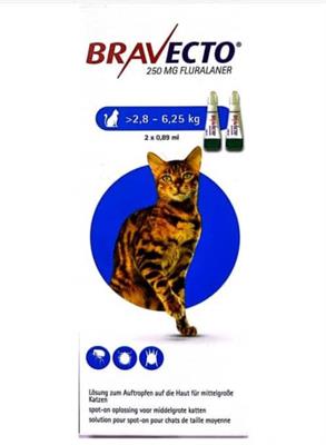 BRAV ECTO® 250MG FLURALANER
2x0.89ml
2.8-6.25kg<