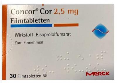 کنکور 2.5 میلی گرم - بیزوپرولول
30 قرص روکشدار
(Concor ® cor 2.5 mg- 30 filmtab)