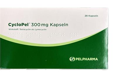 CYCLOPEL KPS 300MG
Wirkstoff :Tetracyclin als Lymecyclin
28کپسول