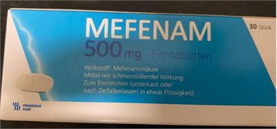 MEFENAM ®  TBL 500mg
30عددی
Wirkstoff: Mefenaminsaure
برای سردرد می باشد نکته:اگر کسی مشکل کلیه دارد استفاده نشود.