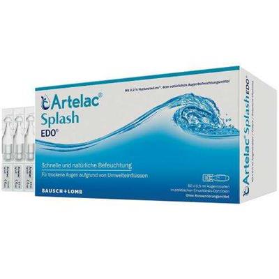 قطره مرطوب کننده چشم حاوی 0.2 % اسید هیالورونیک، آرتلاک اسپلش ای دی او
10تا 0.5 میلی لیتر
(Artelac® Splash EDO® Augentropfen)
