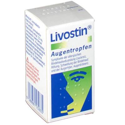 قطره چشم لیوستین برای درمان اشک آلرژیک چشمی، تورم و قرمزی پلک 
4 میلی لیتر
(Livostin® Augentropfen)