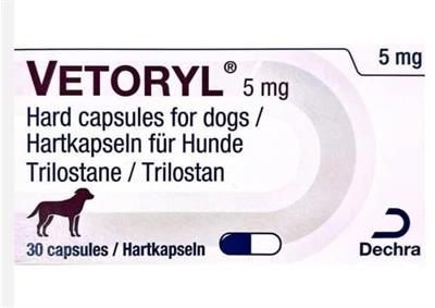 وتوریل 5میلی گرم
30کپسول
(Vetroyl ®5mg- Trilostan30kap )