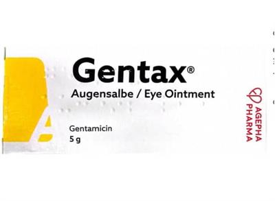 GENTAX ®AU-SLB 5g
پمادچشمی 
ماده موثرGentamicin