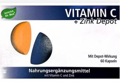 کمپلکس زینک و ویتامین ث 
60 کپسول
(  Dr.Bun ® Gföhler Vitamin C+Zink)