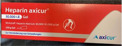 Heparin axicur ®30.000 I.E. Gel
Wirkstoff: Heparin- Natrium 30.000 I.E./100 g 100 Gel
