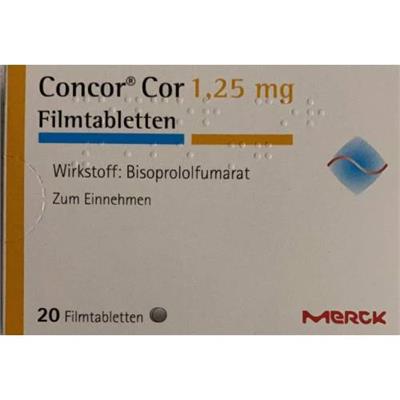 کنکور 1.25 میلی گرم - بیزوپرولول
20 قرص روکشدار
(Concor ® cor 1.25 mg- 20 filmtab)