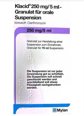 KLACID® GRAN OR SUS 250MG /5mg