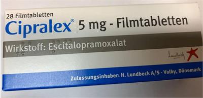 CIPRALEX ®FTBL  5MG
Wirkstoff: Escitalopramoxalat
28عددی