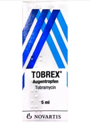 TOBREX AU-TR  NOVARTIS 5ml
قطره چشم 
ماده موثره Tobramycin