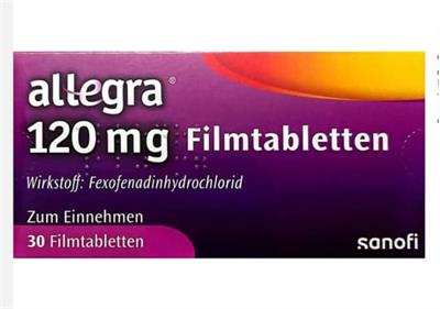 ALLEGRA ®FTBL 120MG
Wirkstoff: Fexonadinhydrochlorid
30عددی