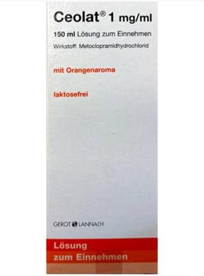 CEOLAT LSG 1MG/ML
این شربت ضدتهوع  واستفراغ است.ماده موثره متوکلوپرامید است.