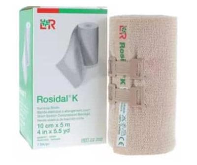 بانداژ روزیدال فشرده سازی درمانی برای زخم های سوختگی و ورم لنف ادم 
یک عددی
(Rosidal® K /10 Cmx 5 m)