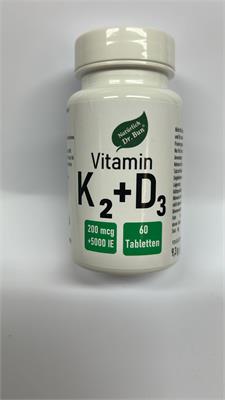 Vitamin D3 + 5000  IE  +K2 200mcg TBL
Dr.Bun
60عددی